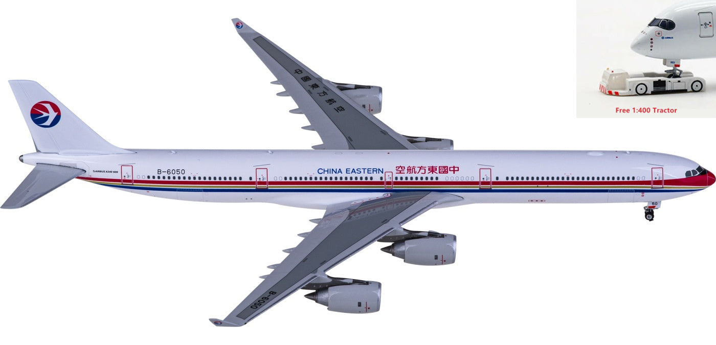 1:400 Phoenix PH11843 China Eastern Airlines Airbus A340-600 B-6050 Aircraft Model+Free Tractor