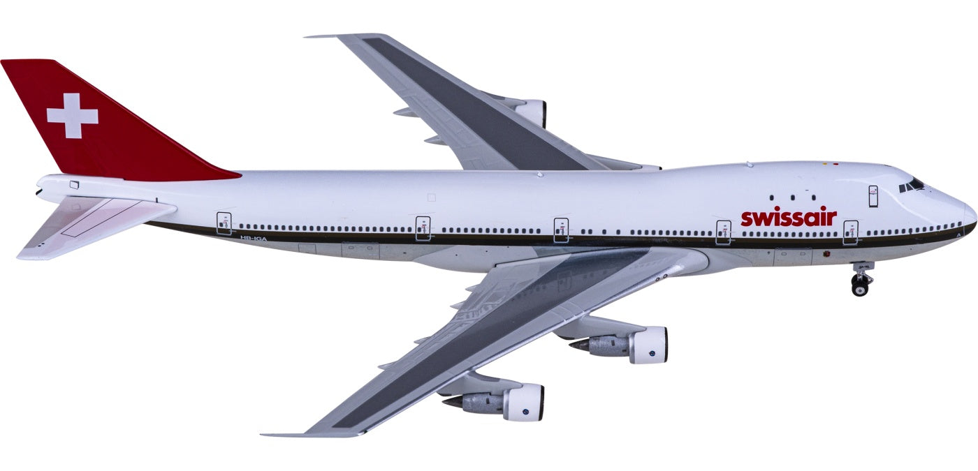 1:400 Phoenix PH11835 Swissair Boeing 747-200 HB-IGA Aircraft Model+Free Tractor