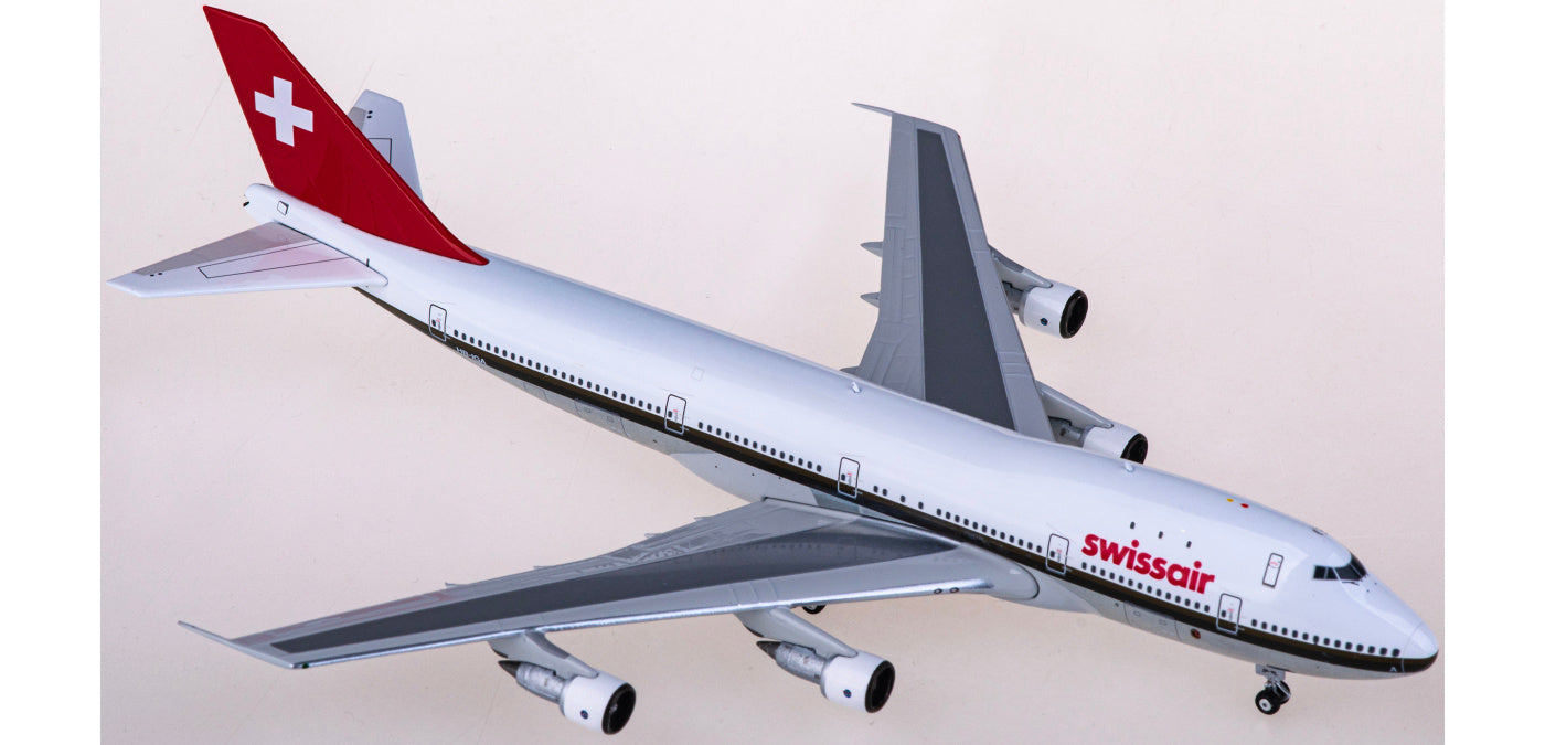 1:400 Phoenix PH11835 Swissair Boeing 747-200 HB-IGA Aircraft Model+Free Tractor