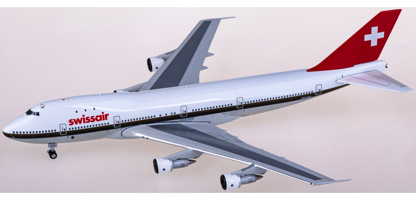 1:400 Phoenix PH11835 Swissair Boeing 747-200 HB-IGA Aircraft Model+Free Tractor