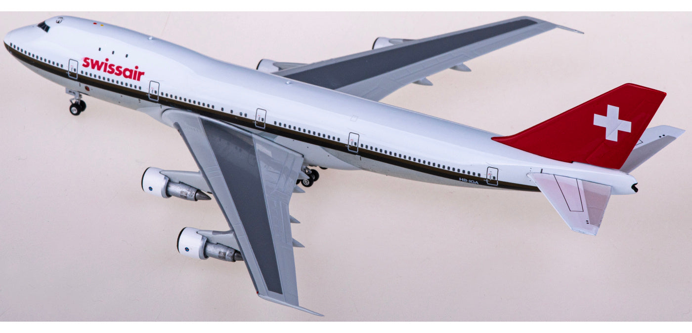 1:400 Phoenix PH11835 Swissair Boeing 747-200 HB-IGA Aircraft Model+Free Tractor
