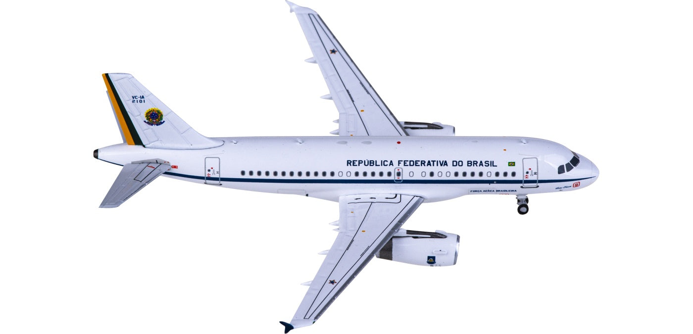 1:400 NG Models NG49015 Brazilian Armed Forces Airbus A319 VC-1A FAB2101 Aircraft Model+Free Tractor