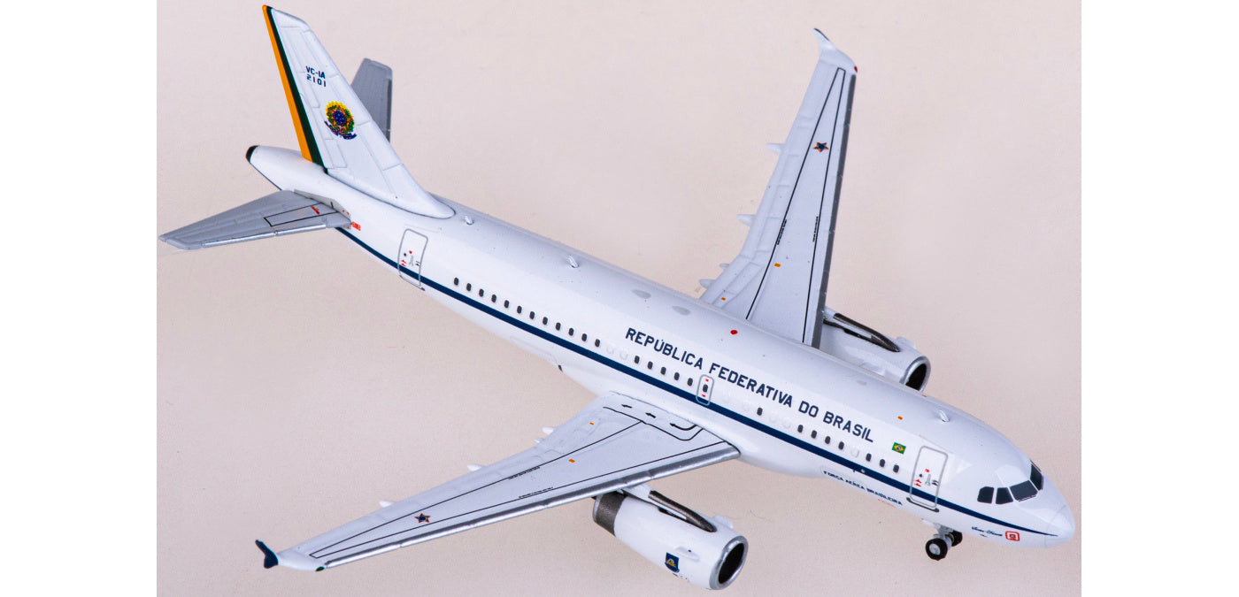 1:400 NG Models NG49015 Brazilian Armed Forces Airbus A319 VC-1A FAB2101 Aircraft Model+Free Tractor