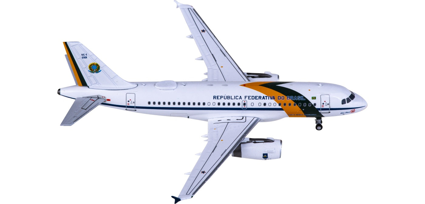 1:400 NG Models NG49013 Brazilian Armed Forces Airbus A319 VC-1A FAB2101 Aircraft Model+Free Tractor