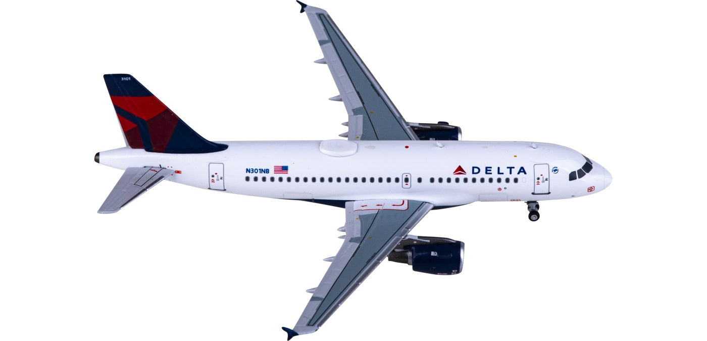 1:400 NG Models NG49026 Delta Air Lines Airbus A319 N301NB Aircraft Model+Free Tractor