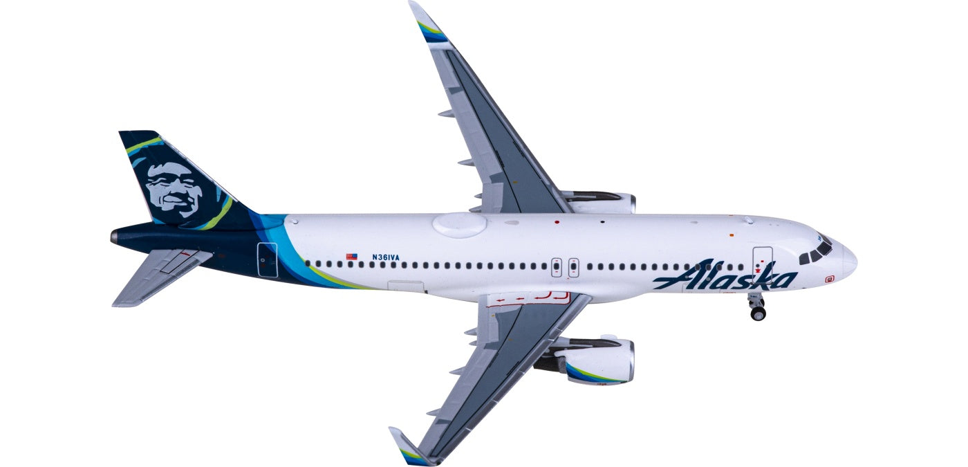 1:400 NG Models NG15016 Alaska Airlines Airbus A320 N361VA Aircraft Model+Free Tractor