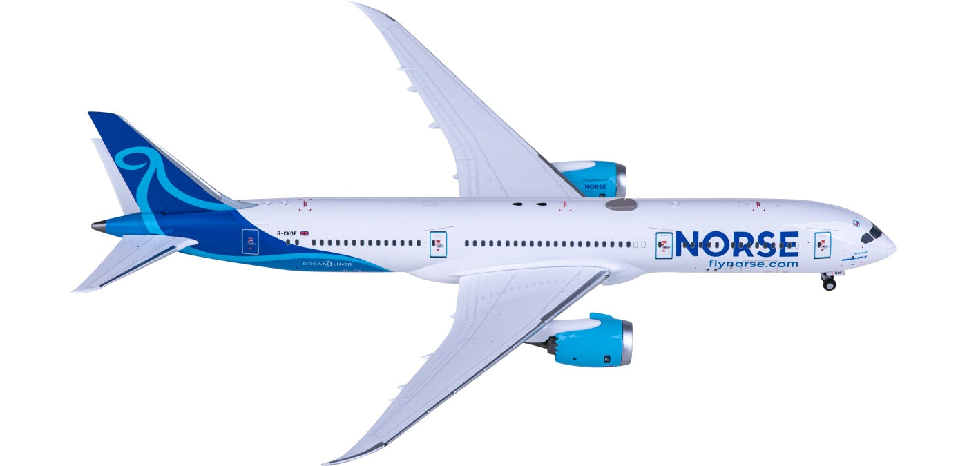 1:400 NG Models NG55111 Norse Atlantic Airways Boeing 787-9 G-CKOF Aircraft Model+Free Tractor