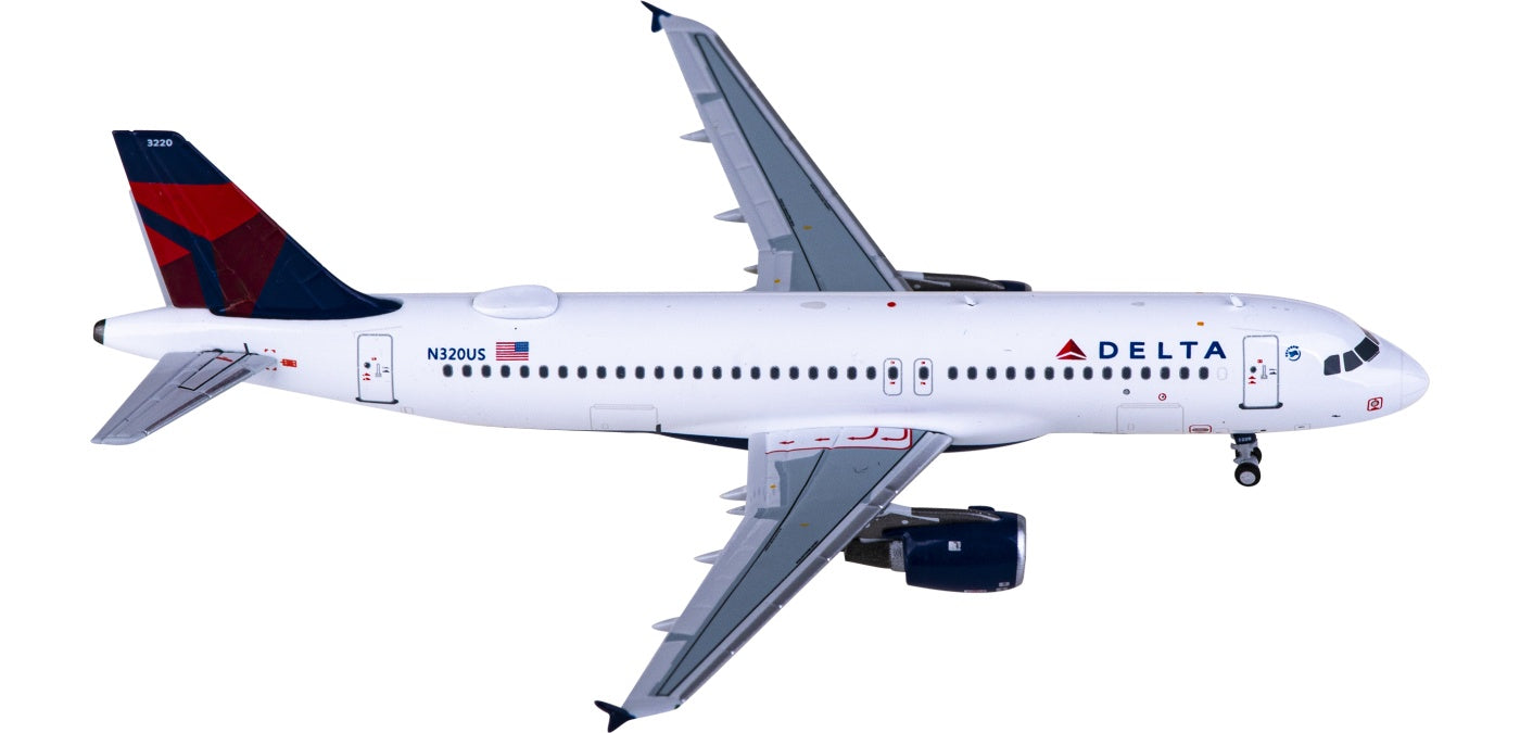 1:400 NG Models NG15043 Delta Air Lines Airbus A320 N320US Aircraft Model+Free Tractor