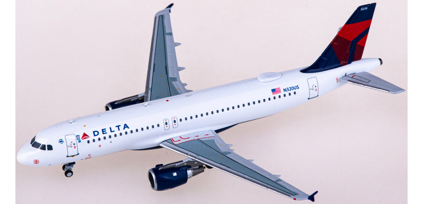 1:400 NG Models NG15043 Delta Air Lines Airbus A320 N320US Aircraft Model+Free Tractor