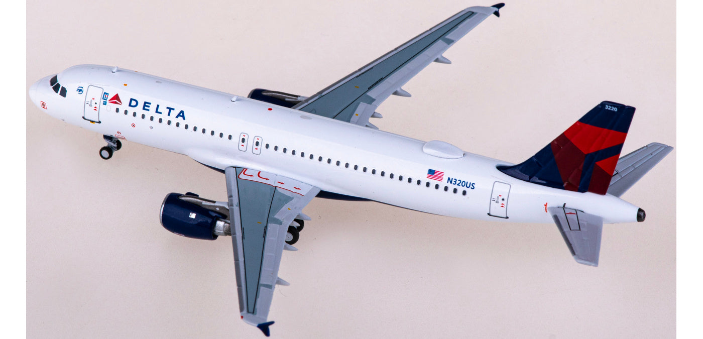 1:400 NG Models NG15043 Delta Air Lines Airbus A320 N320US Aircraft Model+Free Tractor