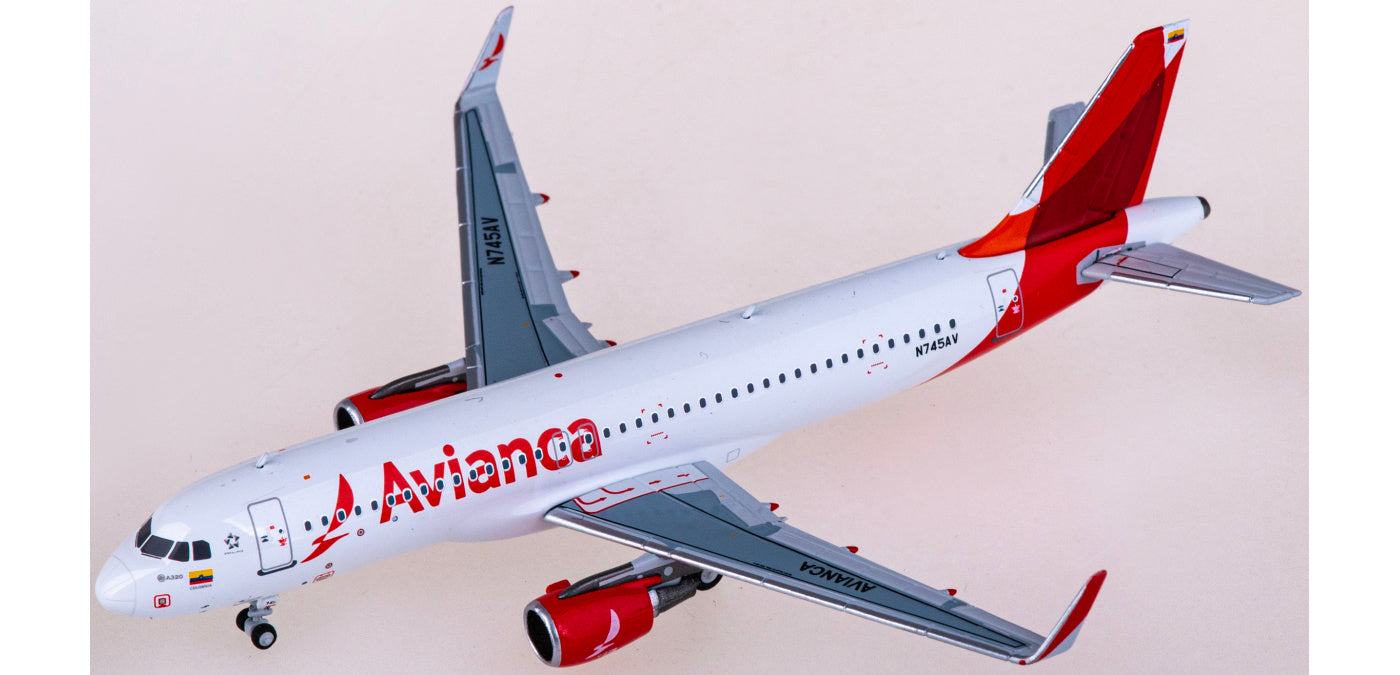 1:400 NG Models NG15028 Avianca Airbus A320 N745AV Aircraft Model+Free Tractor