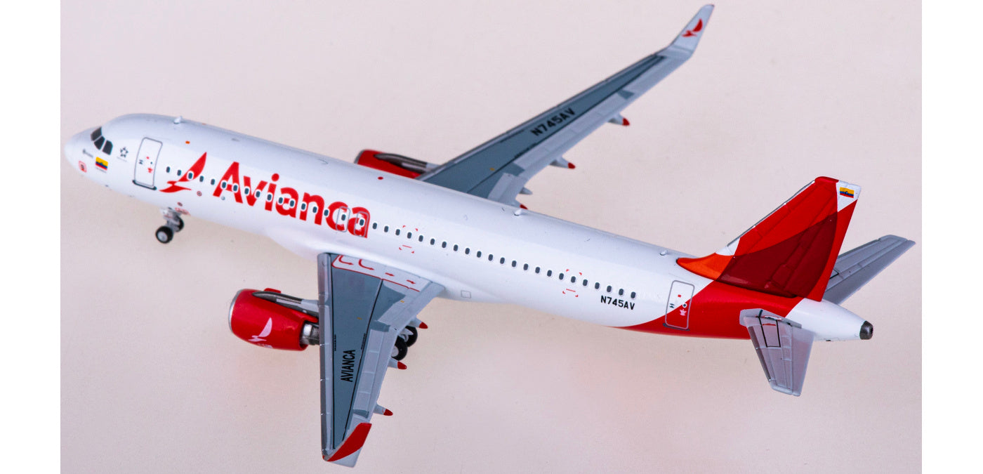 1:400 NG Models NG15028 Avianca Airbus A320 N745AV Aircraft Model+Free Tractor