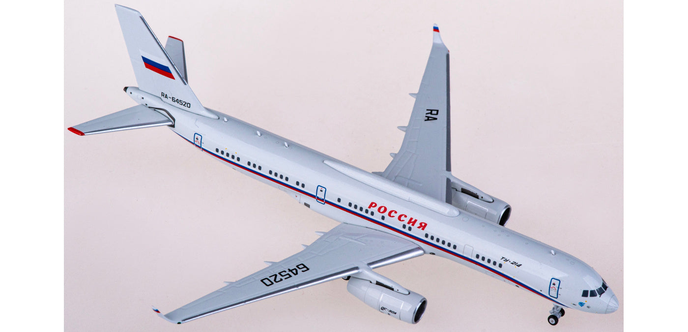 1:400 NG Models NG40015 Russian Air Force Tupolev TU-214PU RA-64520 Aircraft Model+Free Tractor
