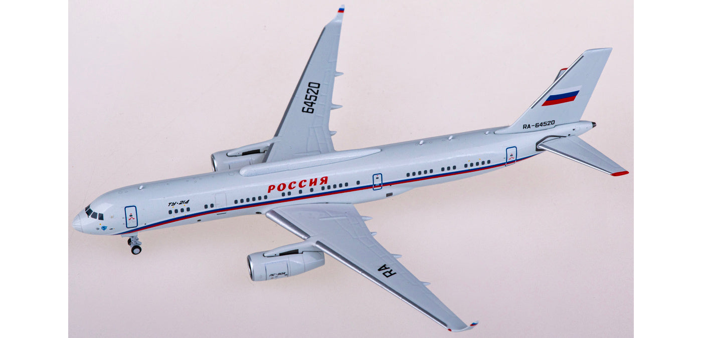 1:400 NG Models NG40015 Russian Air Force Tupolev TU-214PU RA-64520 Aircraft Model+Free Tractor