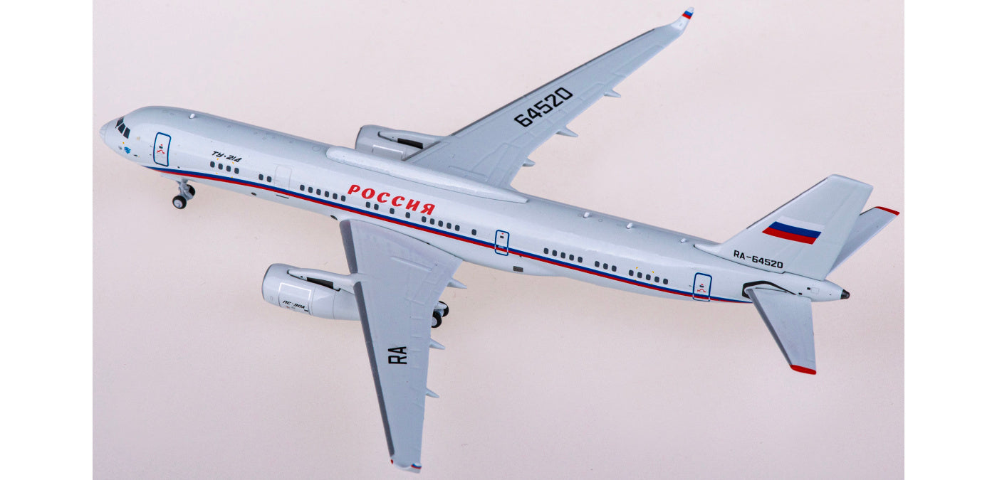 1:400 NG Models NG40015 Russian Air Force Tupolev TU-214PU RA-64520 Aircraft Model+Free Tractor
