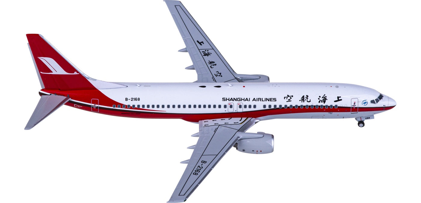 1:400 NG Models NG58181 Shanghai Airlines Boeing 737-800 B-2168 Aircraft Model+Free Tractor