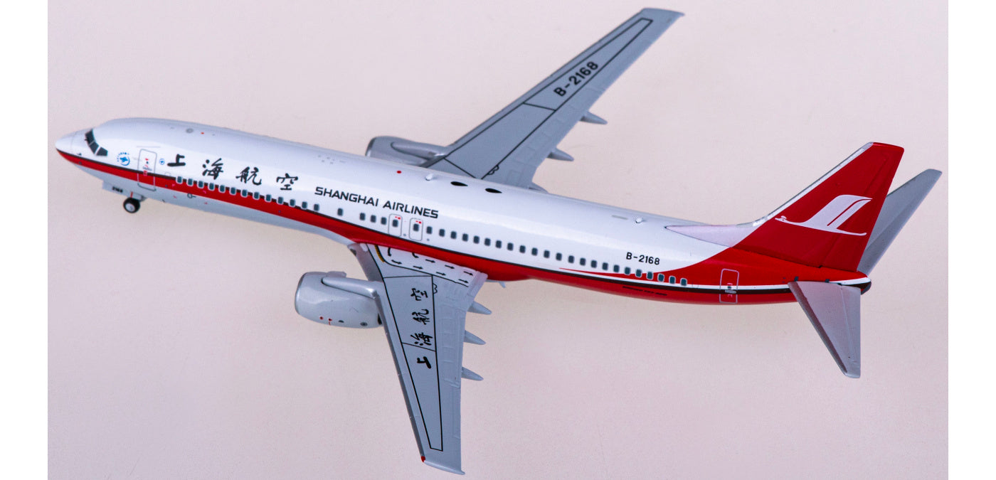 1:400 NG Models NG58181 Shanghai Airlines Boeing 737-800 B-2168 Aircraft Model+Free Tractor