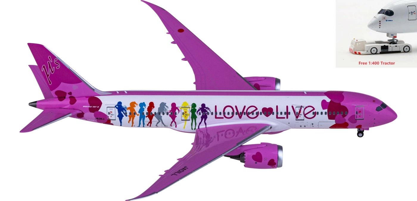 1:400 NG Models NG59025 Boeing 787-8 JA01LL Love Live Aircraft Model+Free Tractor