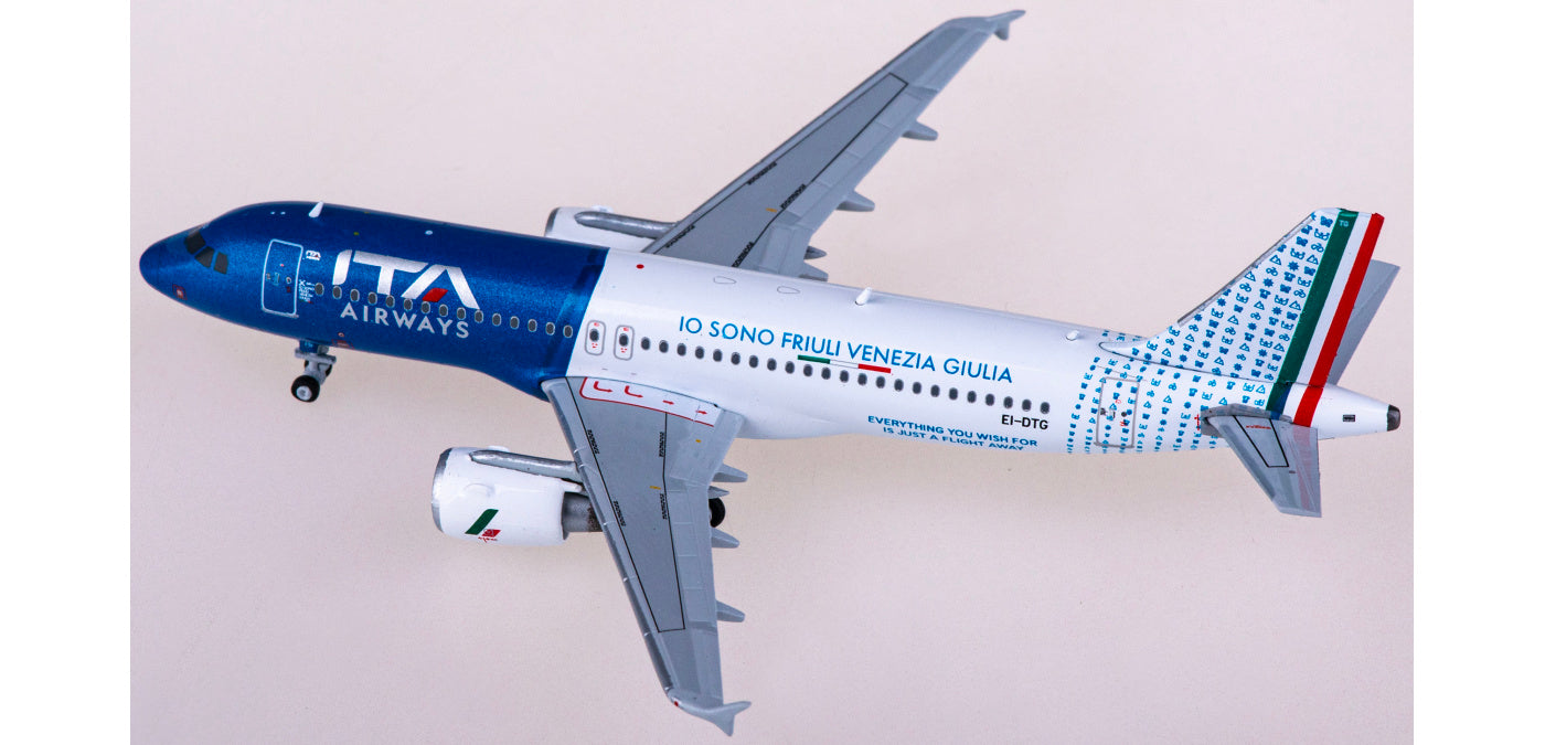 1:400 JC Wings XX40138 ITA Airways Airbus A320 EI-DTG Aircraft Model+Free Tractor