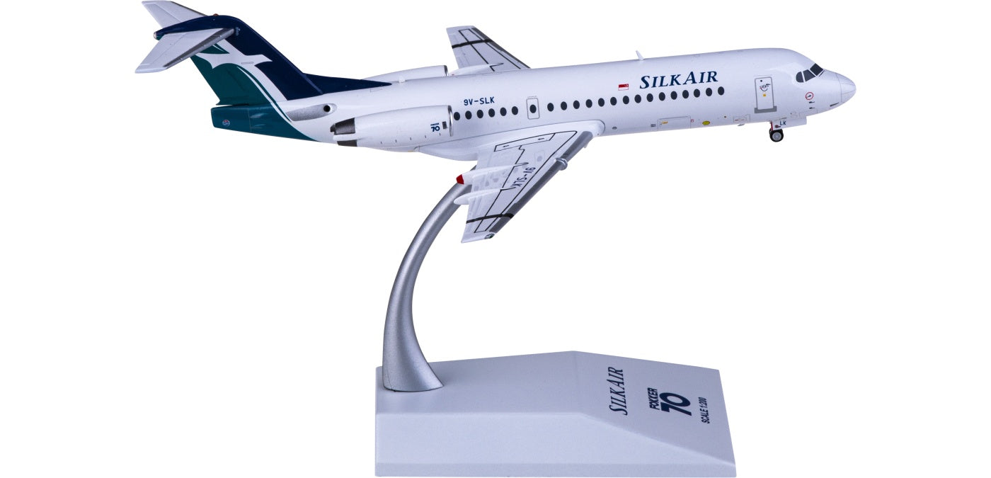 1:200 JC Wings EW2F70002 SilkAir Fokker 70 9V-SLK Aircraft Model