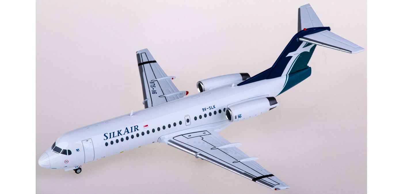 1:200 JC Wings EW2F70002 SilkAir Fokker 70 9V-SLK Aircraft Model