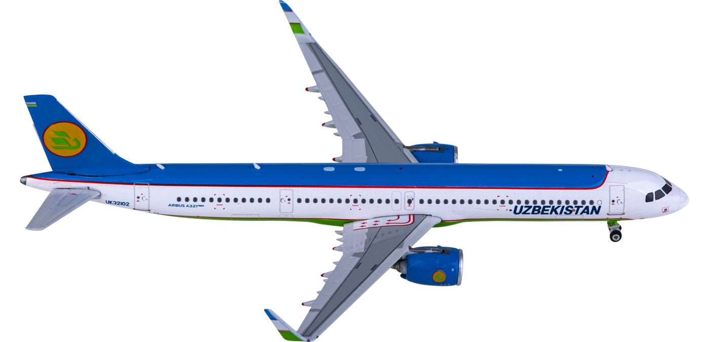 1:400 Phoenix PH11838 Uzbekistan Airways Airbus A321 UK32102 Aircraft Model+Free Tractor