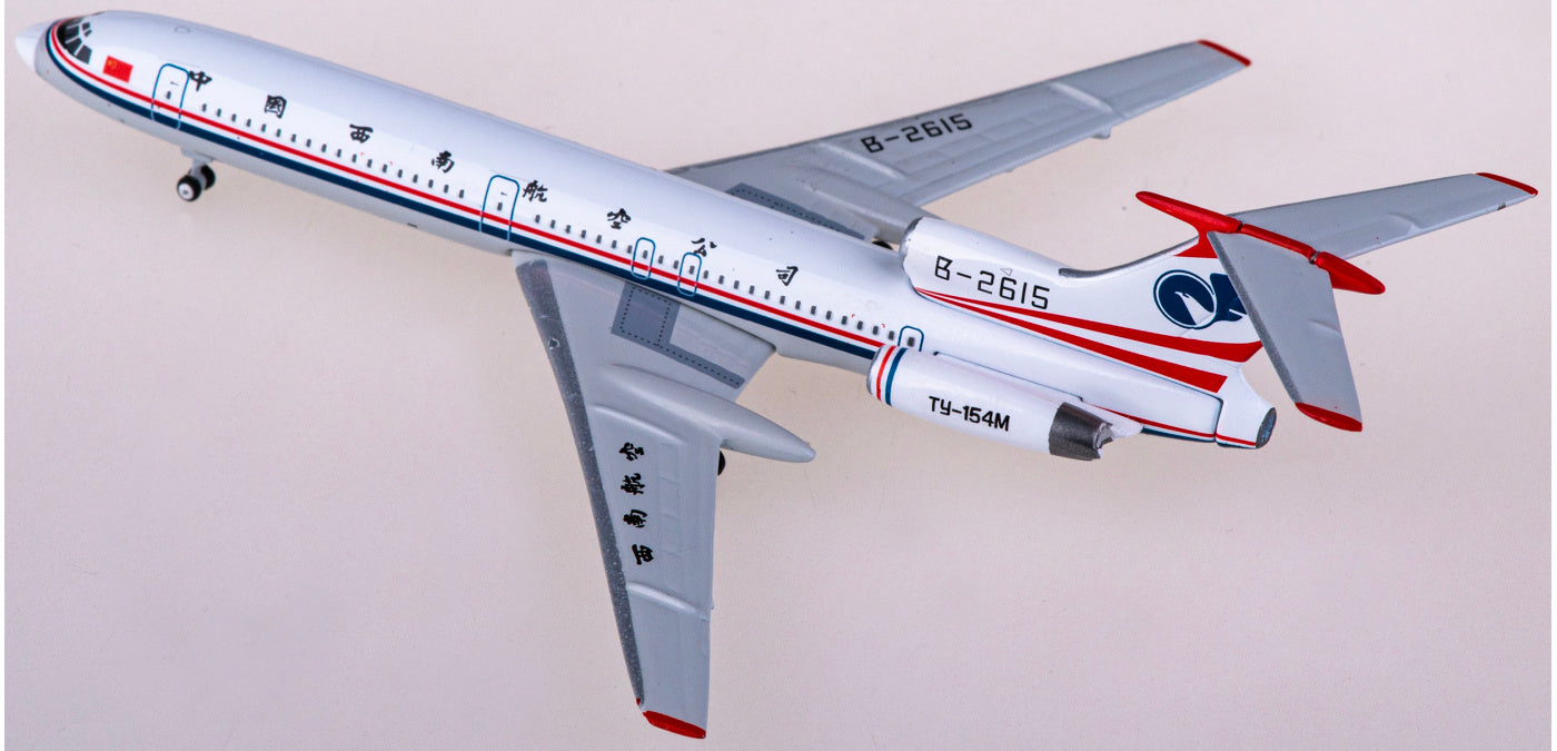 1:400 Phoenix PH11848 China Southwest Airlines Tupolev TU-154M B-2615 Aircraft Model+Free Tractor
