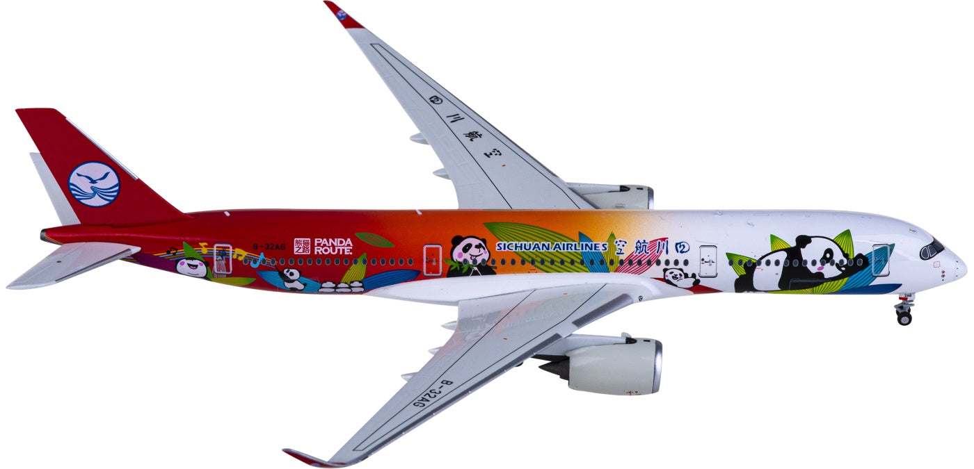 1:400 NG Models NG39053 Sichuan Airlines Airbus A350-900 B-32AG Aircraft Model+Free Tractor