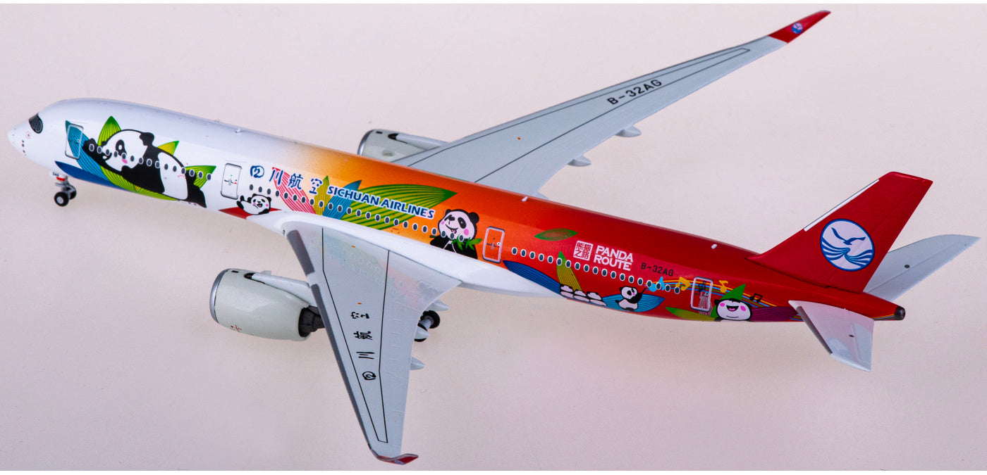 1:400 NG Models NG39053 Sichuan Airlines Airbus A350-900 B-32AG Aircraft Model+Free Tractor