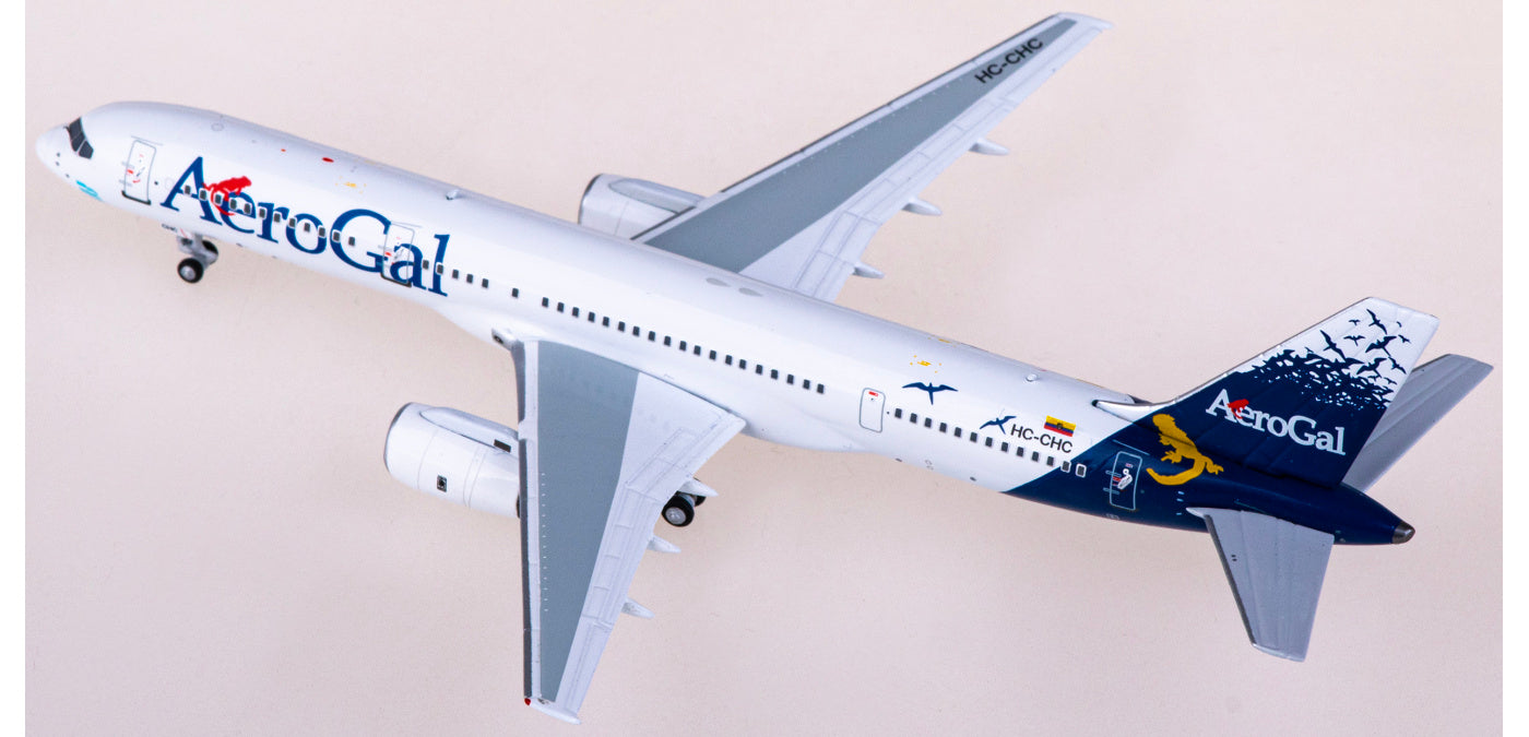 1:400 NG Models NG53203 AeroGal Boeing 757-200 HC-CHC Aircraft Model+Free Tractor