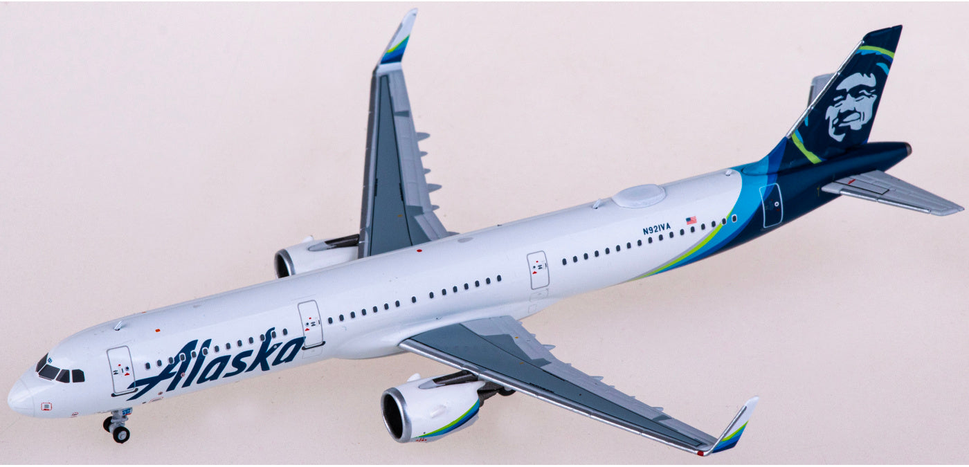 1:400 NG Models NG13050 Alaska Airlines Airbus A321neo N921VA Aircraft Model+Free Tractor
