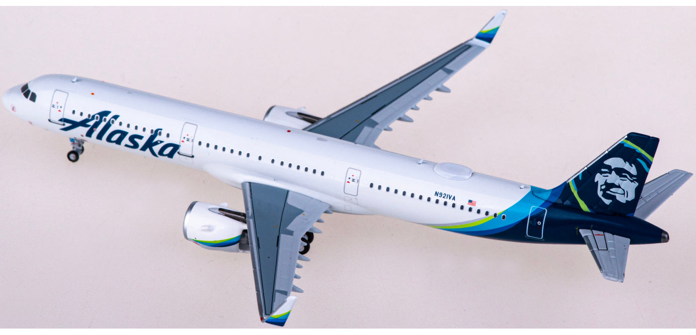 1:400 NG Models NG13050 Alaska Airlines Airbus A321neo N921VA Aircraft Model+Free Tractor