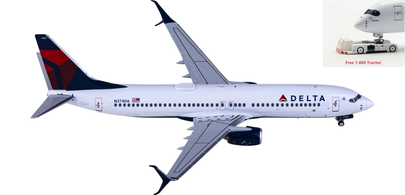 1:400 NG Models NG58218 Delta Air Lines Boeing 737-800 N374DA Aircraft Model+Free Tractor