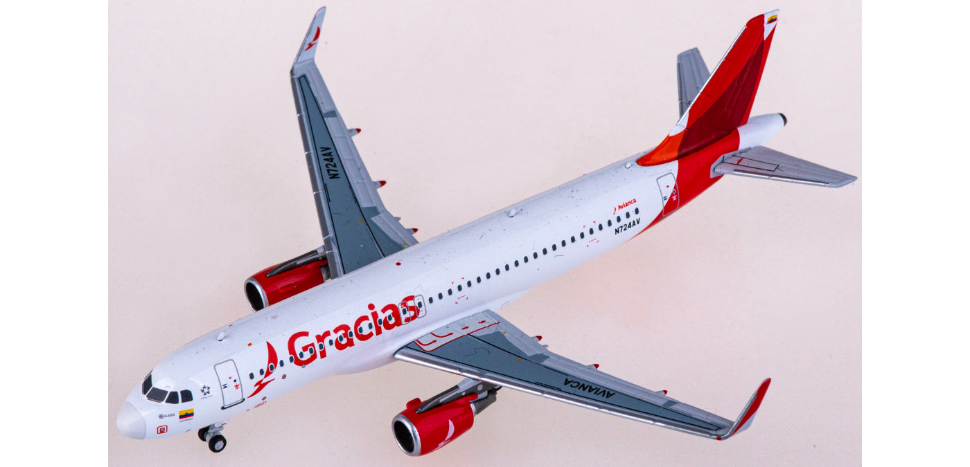 1:400 NG Models NG15030 Avianca Airbus A320 N724AV Aircraft Model+Free Tractor