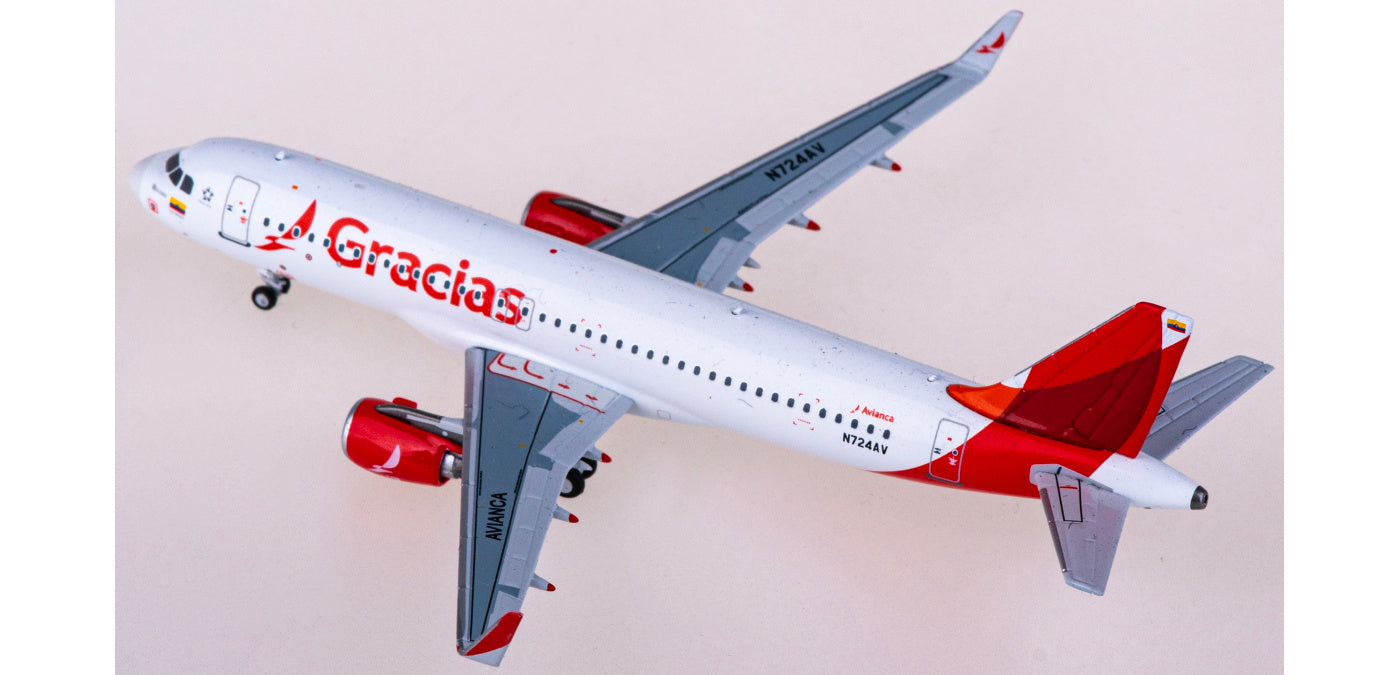 1:400 NG Models NG15030 Avianca Airbus A320 N724AV Aircraft Model+Free Tractor