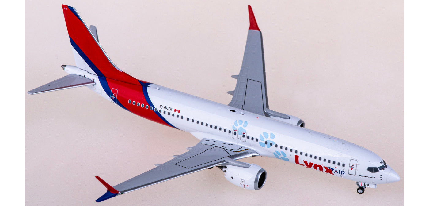 1:400 NG Models NG88028 Lynx Air Boeing 737 MAX 8 C-GLYX Aircraft Model+Free Tractor