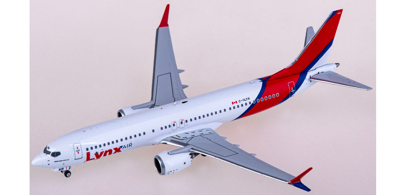 1:400 NG Models NG88028 Lynx Air Boeing 737 MAX 8 C-GLYX Aircraft Model+Free Tractor