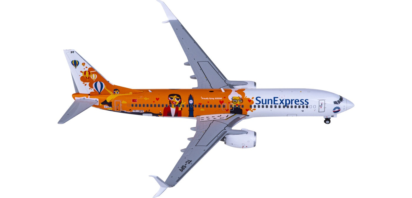 1:400 JC Wings LH4288 SunExpress Boeing 737-800 TC-SPF Aircraft Model+Free Tractor