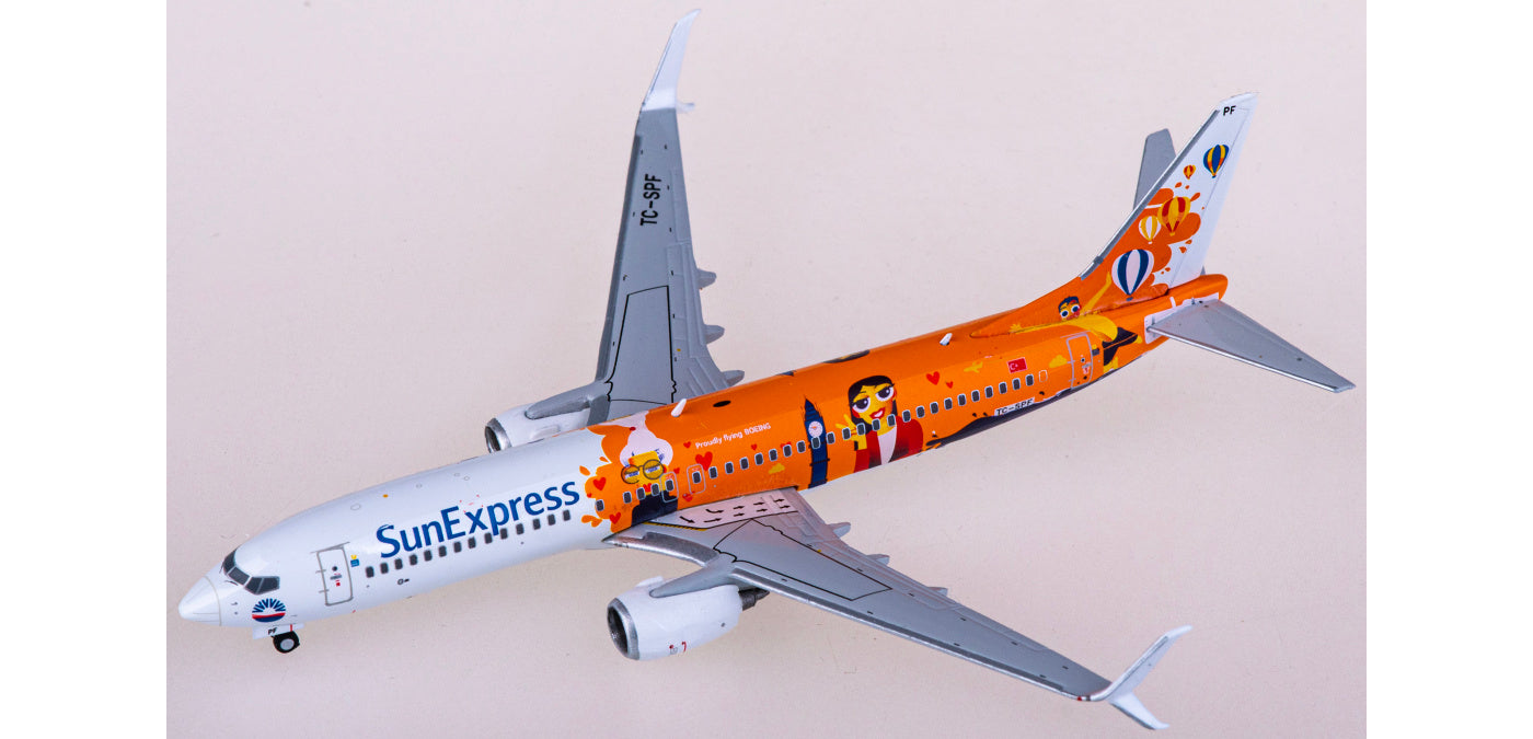 1:400 JC Wings LH4288 SunExpress Boeing 737-800 TC-SPF Aircraft Model+Free Tractor