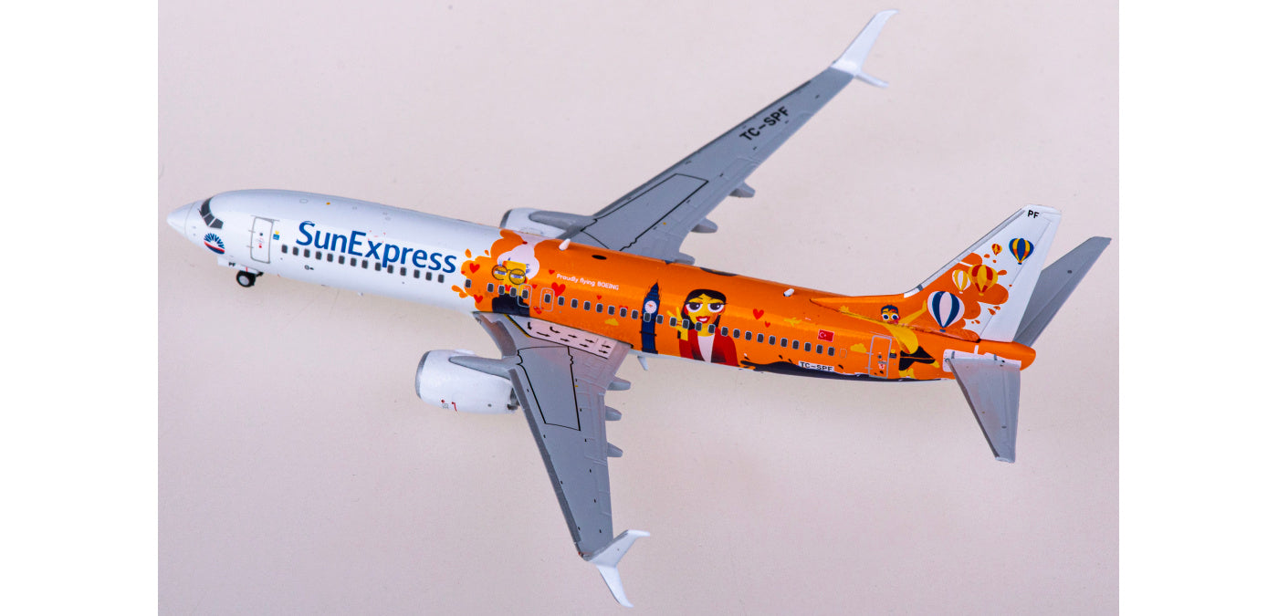 1:400 JC Wings LH4288 SunExpress Boeing 737-800 TC-SPF Aircraft Model+Free Tractor