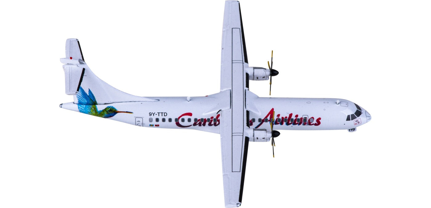 1:400 JC Wings XX40064 Caribbean Airlines ATR-72 9Y-TTD Aircraft Model+Free Tractor