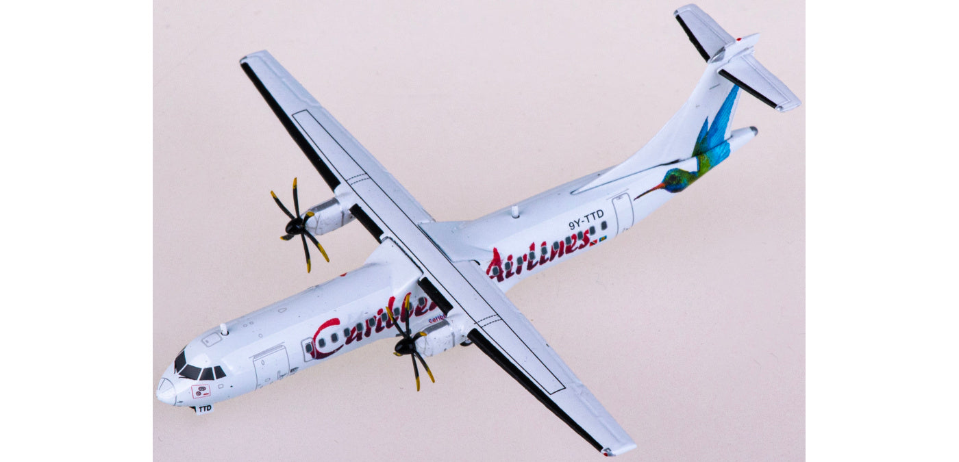 1:400 JC Wings XX40064 Caribbean Airlines ATR-72 9Y-TTD Aircraft Model+Free Tractor