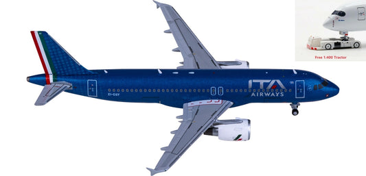 1:400 JC Wings XX40139 ITA Airways Airbus A320 EI-DSY Aircraft Model+Free Tractor