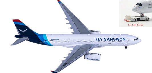 1:400 JC Wings LH4322 Fly Gangwon Airbus A330-200 HL8512 Aircraft Model+Free Tractor