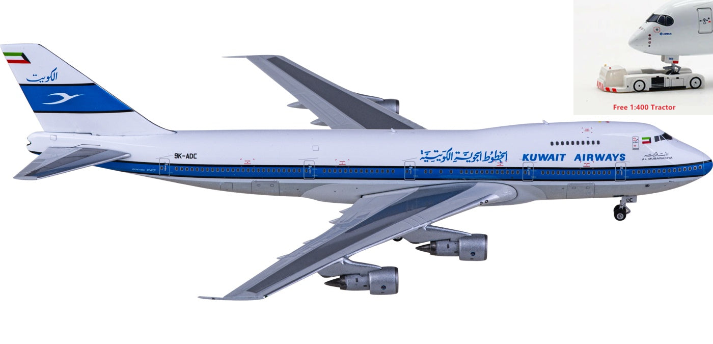 1:400 Phoenix PH11839 Kuwait Airways Boeing 747-200 9K-ADC Aircraft Model+Free Tractor