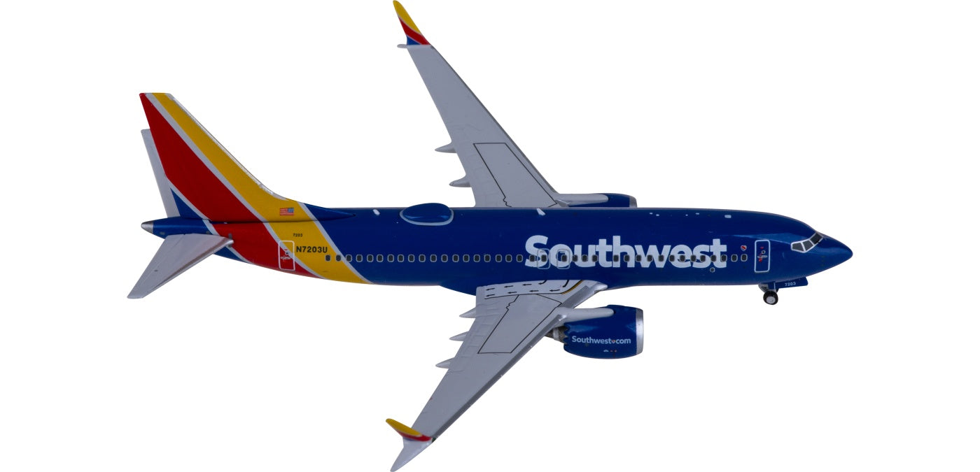 1:400 NG Models NG87001 Southwest Airlines Boeing 737 MAX 7 N7203U Aircraft Model+Free Tractor