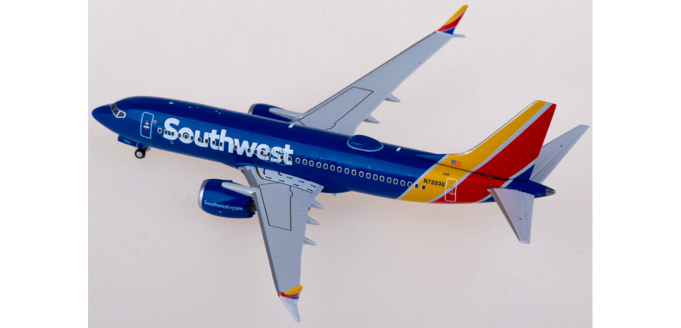 1:400 NG Models NG87001 Southwest Airlines Boeing 737 MAX 7 N7203U Aircraft Model+Free Tractor