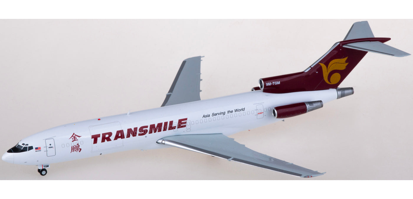 1:200 JC Wings LH2439 Transmile Air Services Cargo Boeing 727-200F 9M-TGM Aircraft Model