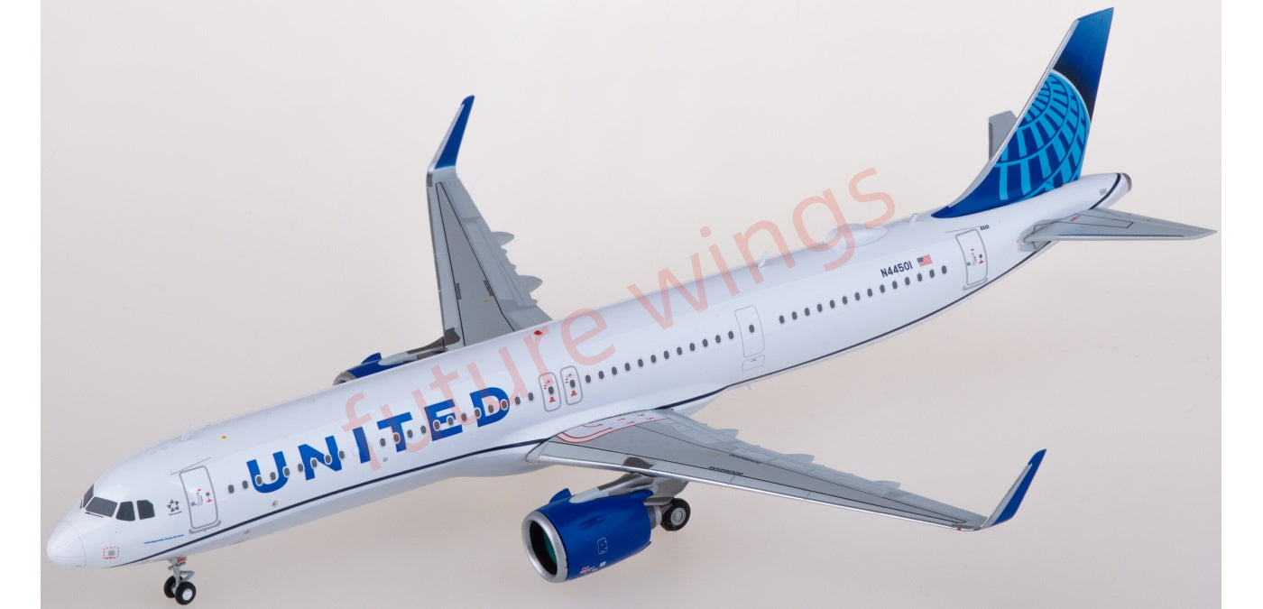 1:200 Geminijets G2UAL1281 United Airlines Airbus A321neo N44501 Diecast Aircraft Model