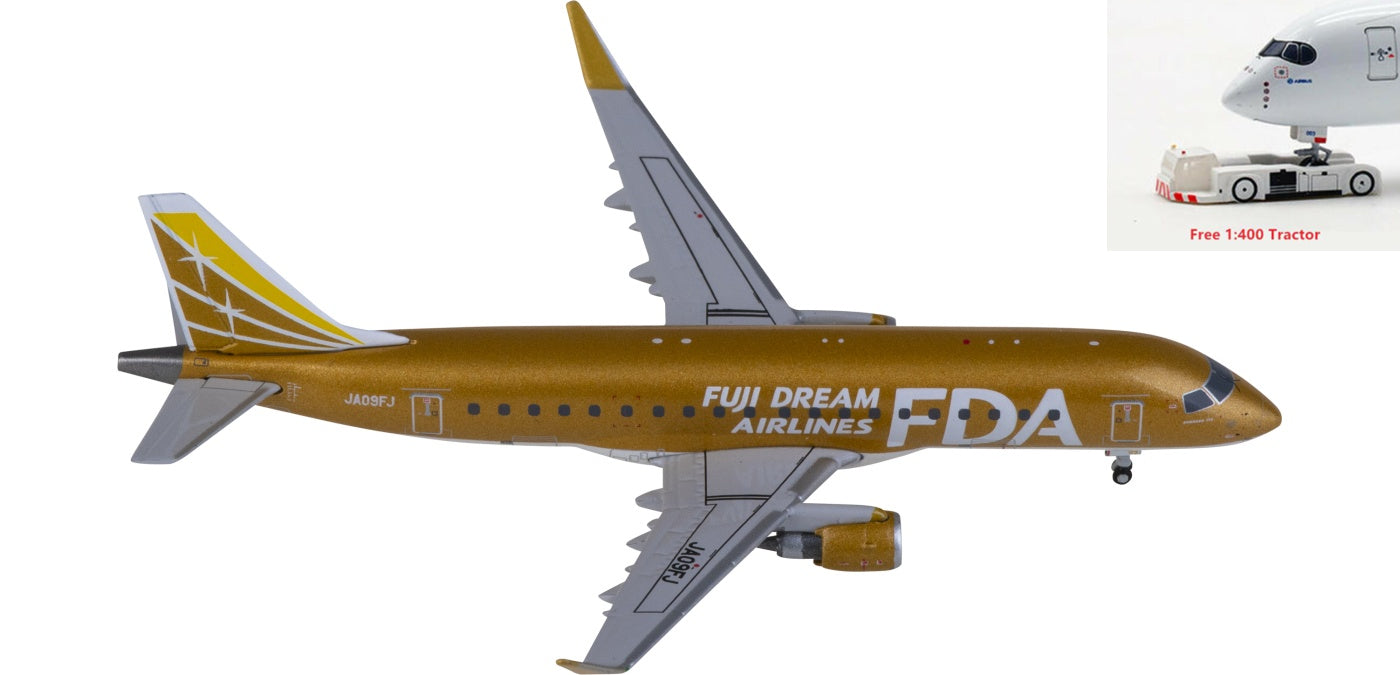 1:400 JC Wings EW4175004 Fuji Dream Airlines Embraer ERJ-175STD JA09FJ Aircraft Model+Free Tractor